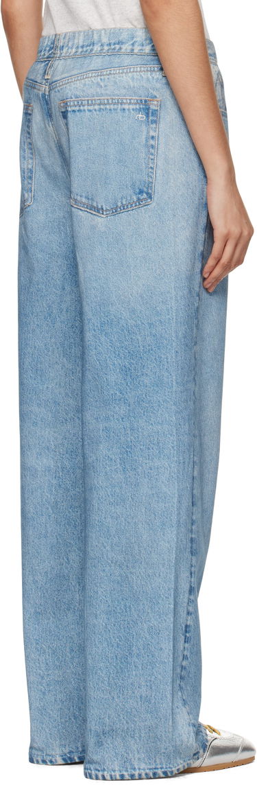 Džínsy rag & bone Miramar Terry Wide-Leg Lounge Pants Modrá | WCW24F70028202, 2