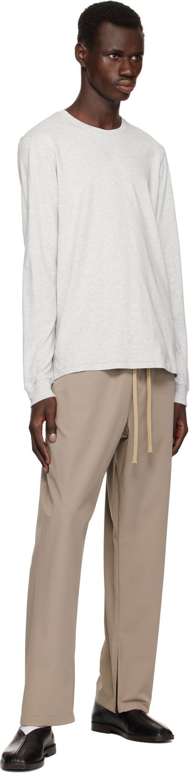 Tričko SKIMS SKIMS Cotton Classic Long Sleeve T-Shirt Šedá | LS-LST-6350M-LIGHT HEATHER GREY, 3