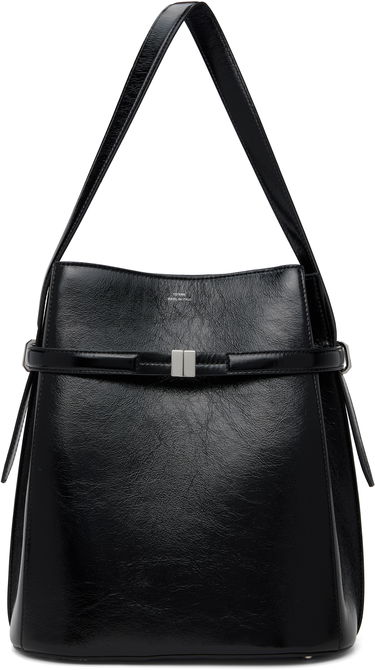 Tote bag TOTEME Totême Belted Naplack Leather Bucket Bag Čierna | 244-WAL0048-LE0046, 0