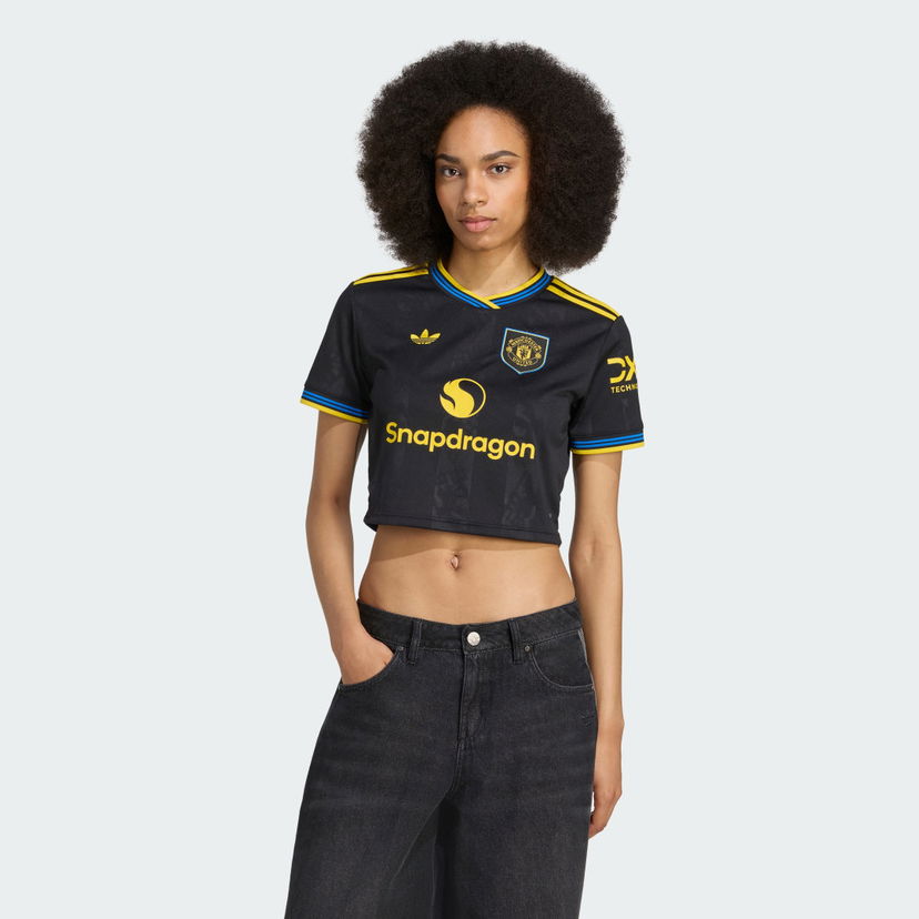 Dres adidas Performance Manchester United 25/26 Third Crop Top Čierna | KD4232