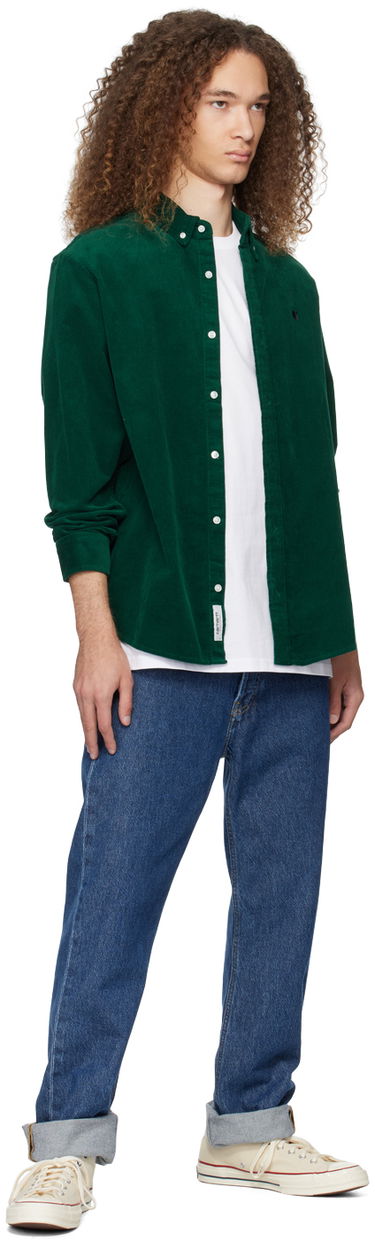 Košeľa Carhartt WIP Corduroy Button-Down Shirt Zelené | I030580, 3
