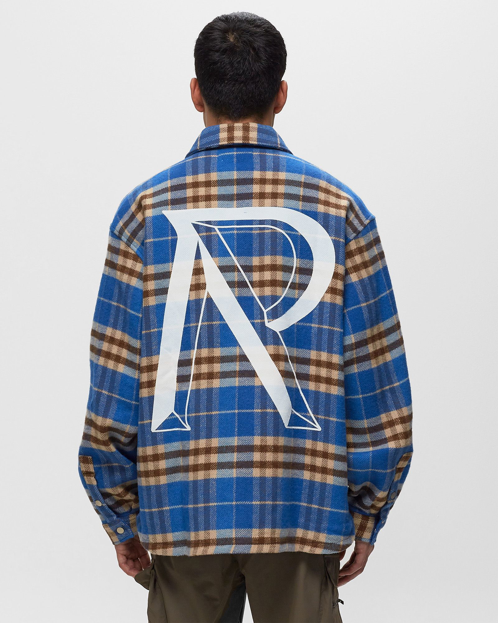 Represent INTIAL PRINT FLANNEL SHIRT