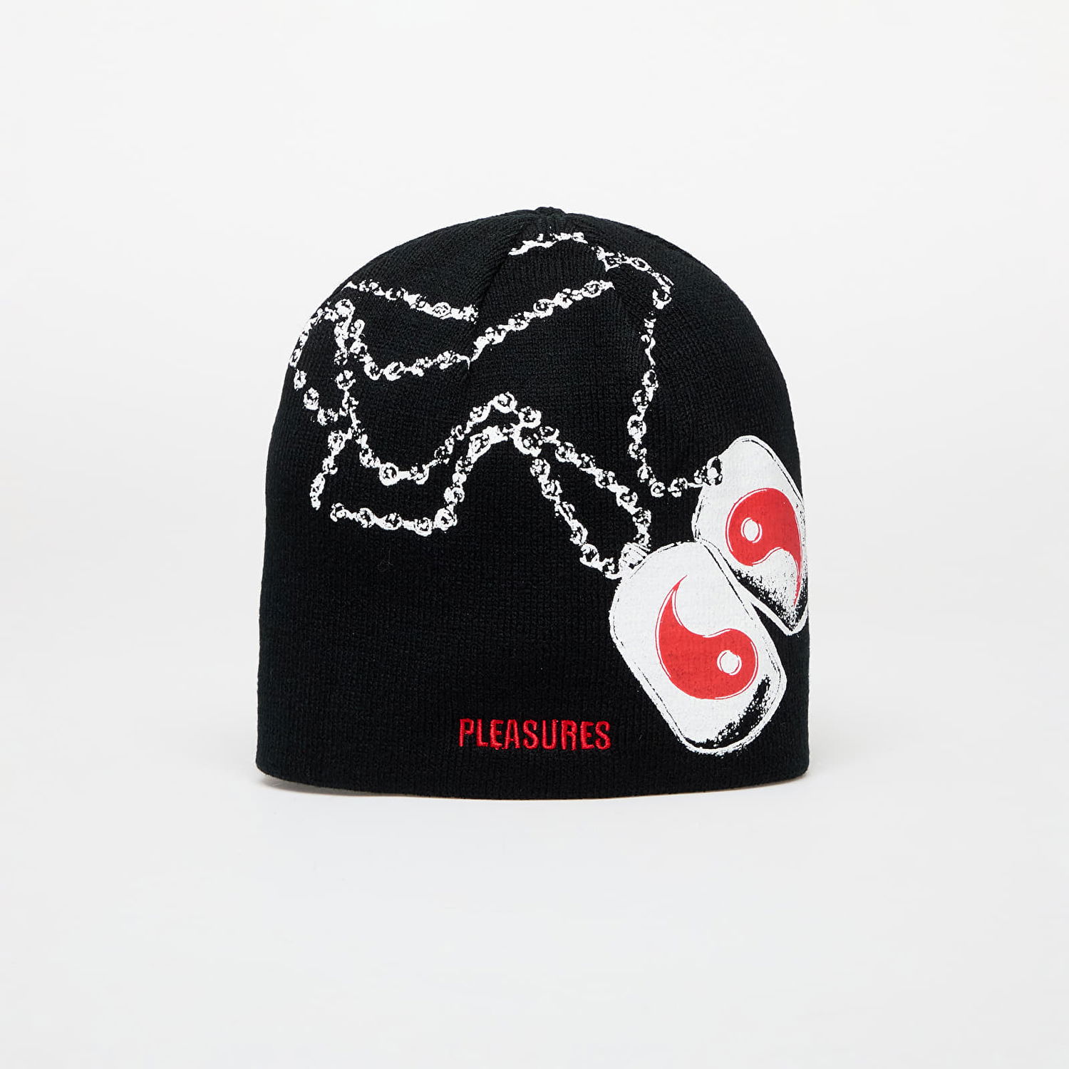 Kulicha Pleasures Dog Tags Graphic Skully Beanie Čierna | P24W055 BLACK, 0