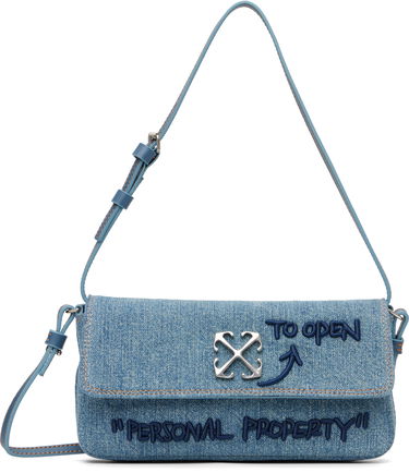 Taška cez rameno Off-White Jitney 0.7 Denim Bag Modrá | OWNN18IF25DEN0014145, 0