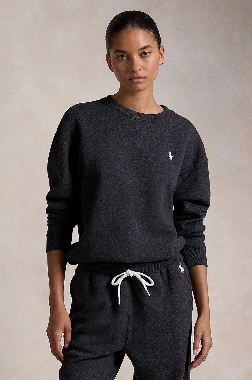 Sveter Polo by Ralph Lauren Fleece Sweatshirt Šedá | 211943006, 0