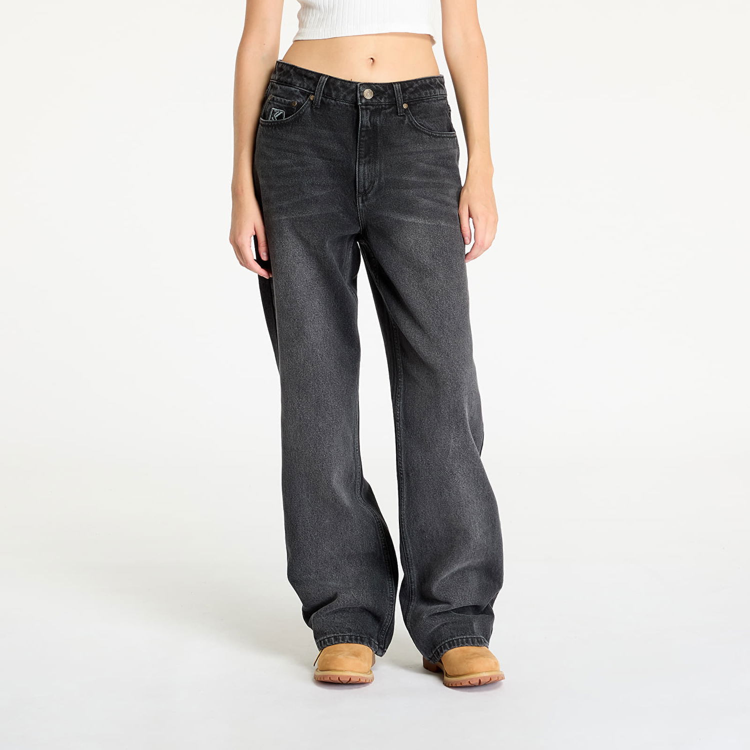 Nohavice Karl Kani OG Five Pocket Straight Leg Denim Vintage Čierna | 61000015, 0