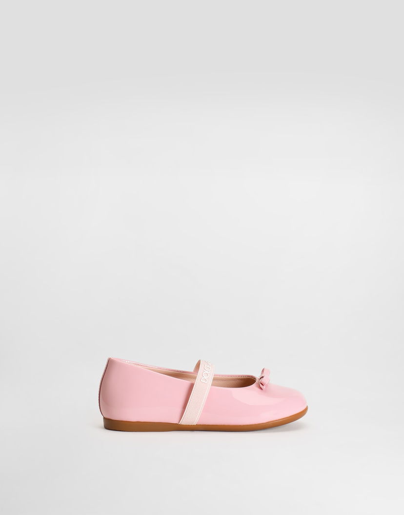 Tenisky a topánky Dolce & Gabbana Dolce & Gabbana Patent Leather Ballet Flats For First Steps (19-26) Ružová | D20093A483180416