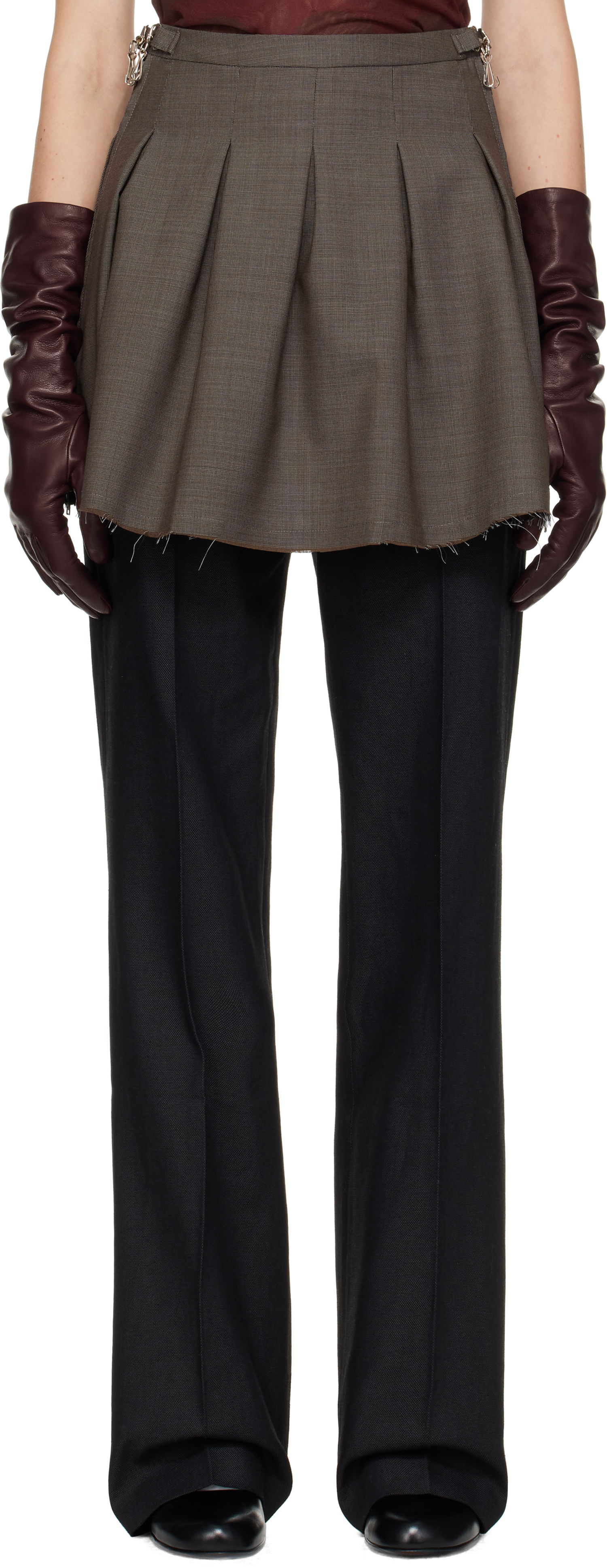 Sukňa OUR LEGACY Pleated Miniskirt Šedá | W4244OGA, 0