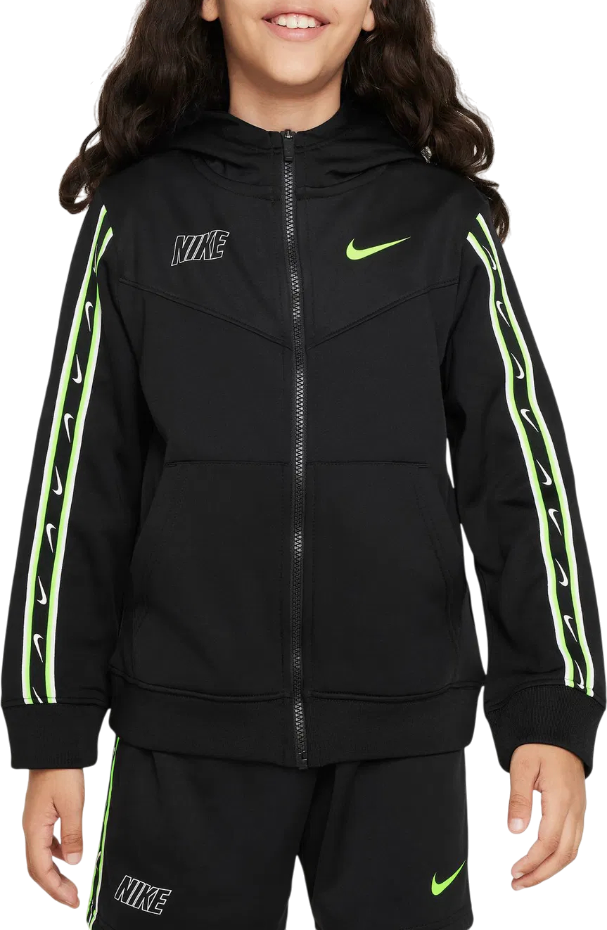 Mikina Nike Sportswear Repeat Taped Sleeve Full-Zip Hoodie Čierna | dz5622-013, 0