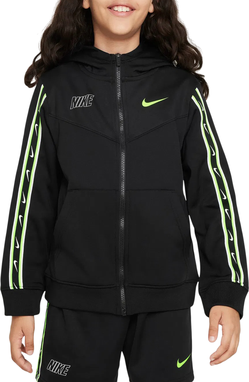 Mikina Nike Sportswear Repeat Taped Sleeve Full-Zip Hoodie Čierna | dz5622-013