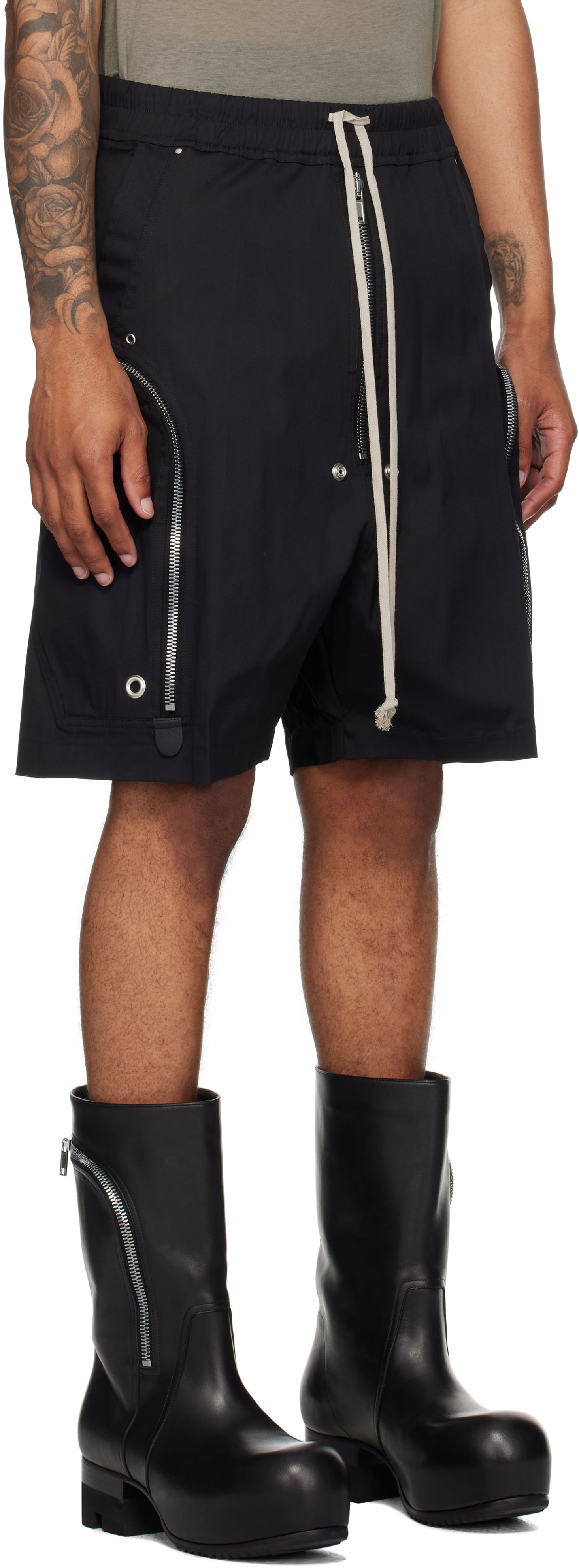Šortky Rick Owens Rick Owens Bauhaus Bela Cargo Shorts Čierna | RU02E1392 TE, 1