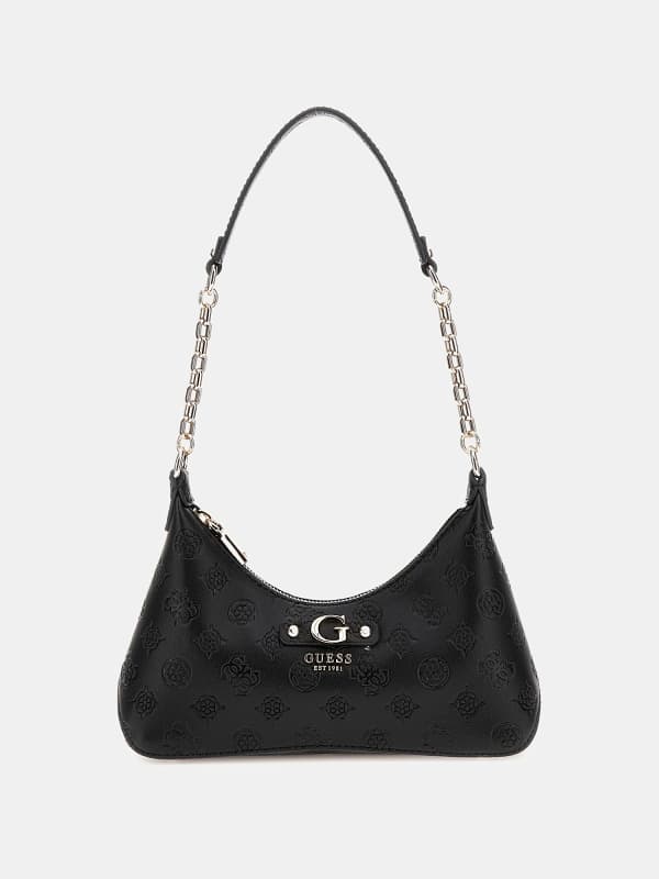 Taška cez rameno GUESS Shoulder Bag with Logo Čierna | HWPD9529180, 0