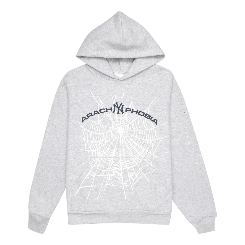 Mikina Sp5der Spider Arachnophobia Hoodie Šedá | 2406-1SS240106ANPH-ASH