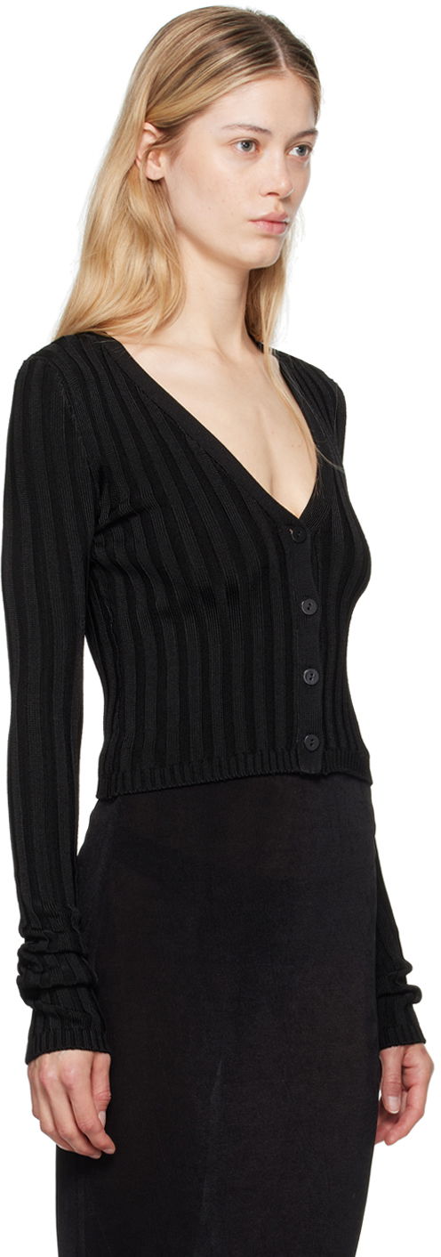 Sveter GUIZIO Guizio Slinky Rib Knit Cardigan Čierna | P24108S023, 1