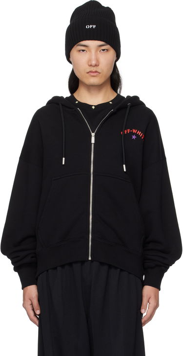 Mikina Off-White Star Arrow Zip Hoodie Čierna | OMBE015S25FLE0021001, 0