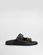 Dolce & Gabbana Calfskin Double Buckle Slides