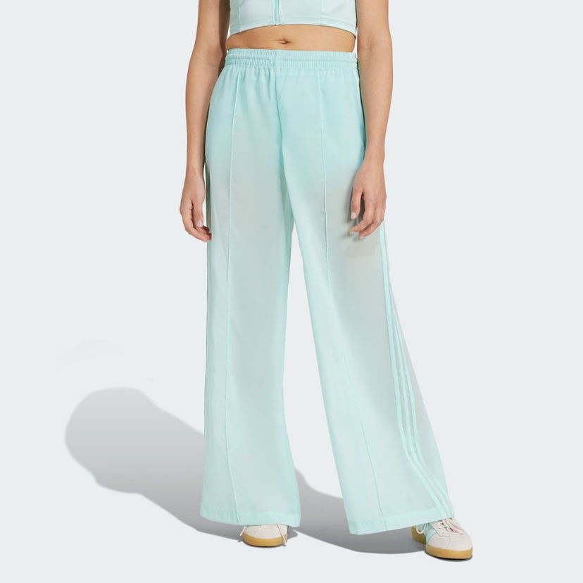 Nohavice adidas Performance Adicolor Sheer Wide Leg Pants Tyrkysová | JN6126