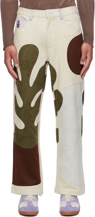 Nohavice KidSuper KidSuper Floral Patchwork Trousers Béžová | SS25-PT-04, 0