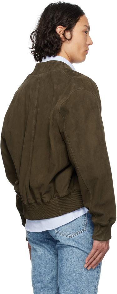 Bomber bunda AMI AMI Paris Zipped Suede Jacket Zelené | HJK152.LH0052, 2