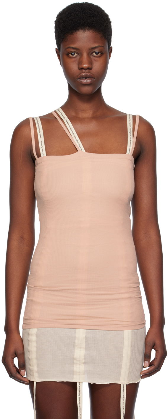 Tielko Baserange Slim Ribbed Tank Top Ružová | TONI-RB-SP24, 0