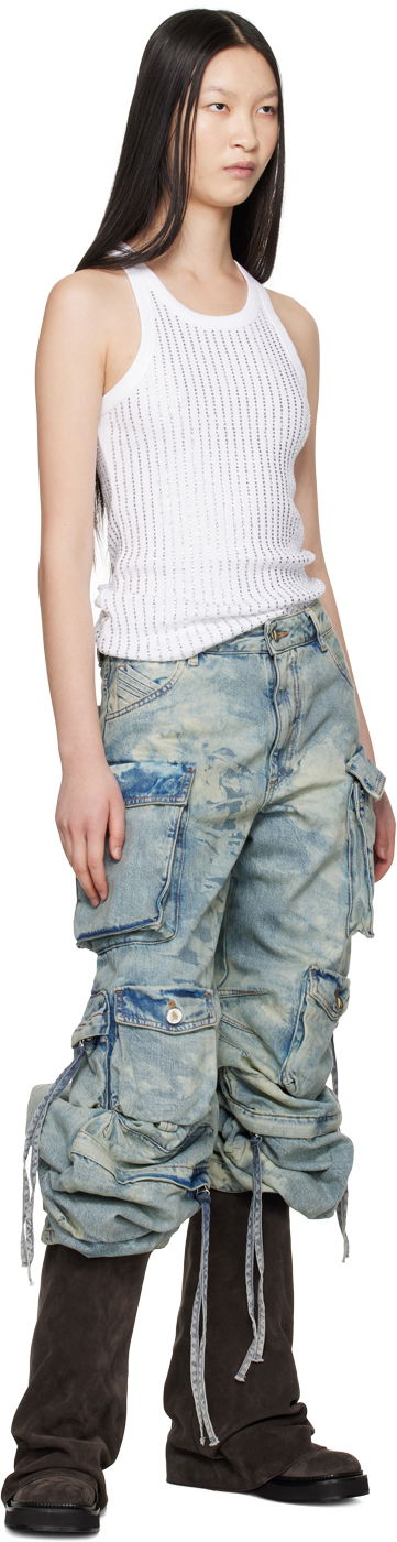 Cargo nohavice The Attico Attico Fern Cargo Jeans Modrá | 248WCP84 D090, 3
