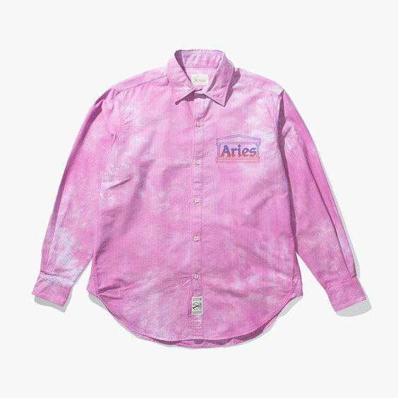 Košeľa Aries Od Oxford Stripe Shirt Ružová | SSAR40102-PNK, 0