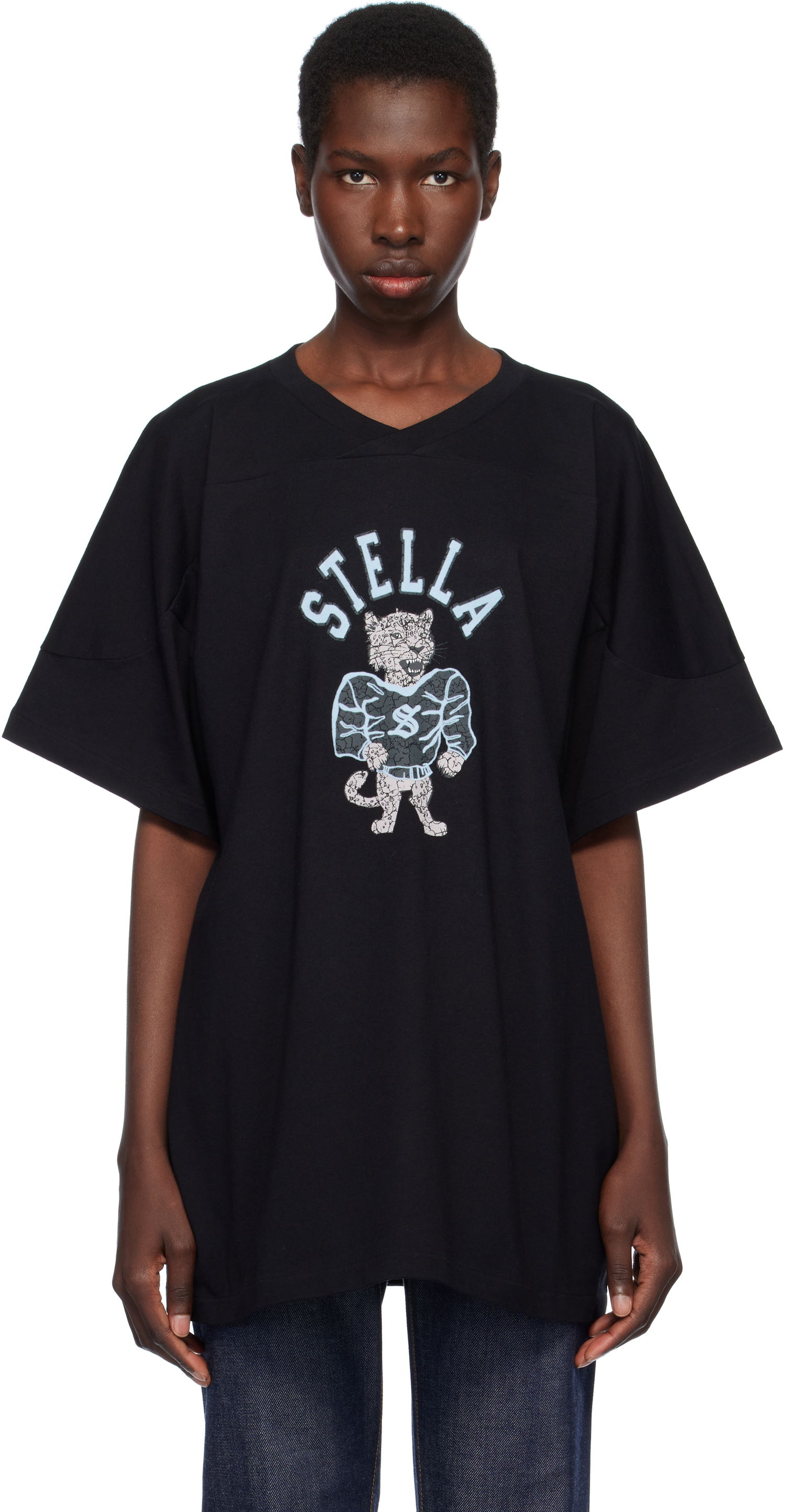 Tričko Stella McCartney Stella McCartney Leopard Mascot T-Shirt Čierna | 6J04103SQA05, 0