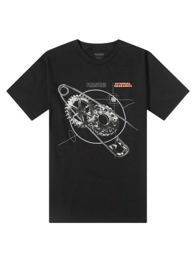 Tričko Pleasures Research T-Shirt Čierna | P23F051-BLK