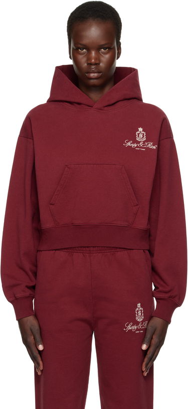 Mikina Sporty & Rich Vendome Women's Cropped Hoodie Červená | ST074506205RE10, 0