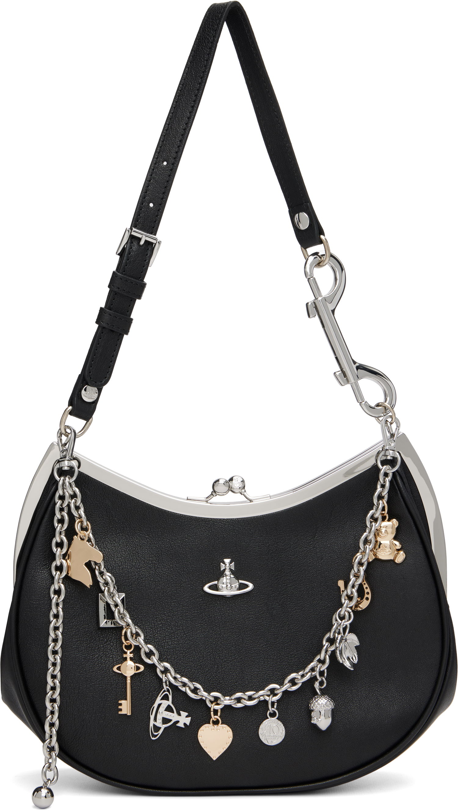 Kabelka Vivienne Westwood Vivienne Westwood Charm Frame Bag Čierna | 4B01000PW-L00BX-, 0