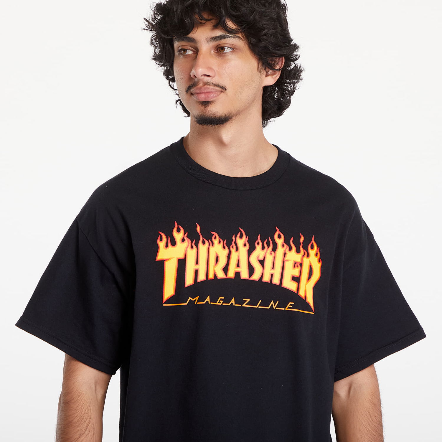 Tričko Thrasher Flame Logo T-Shirt Čierna | 110102BK, 1