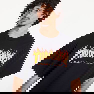 Tričko Thrasher Flame Logo T-Shirt Čierna | 110102BK, 1