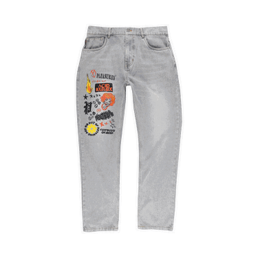 Džínsy Pleasures Reflux 5 Pocket Denim Modrá | P22W036 BLUE, 0