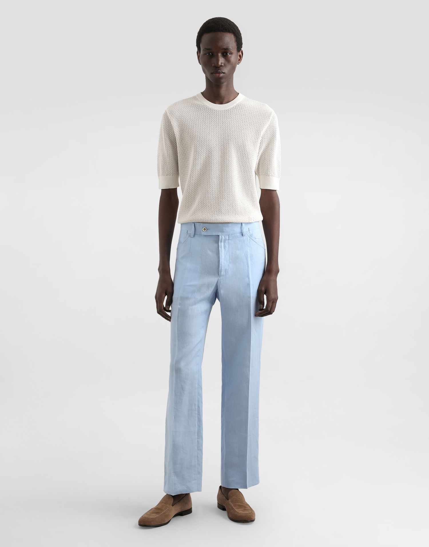 Tričko Dolce & Gabbana Dolce & Gabbana Cotton Knitted Crewneck T-Shirt Biela | GXX03ZJBCGWW0001, 1