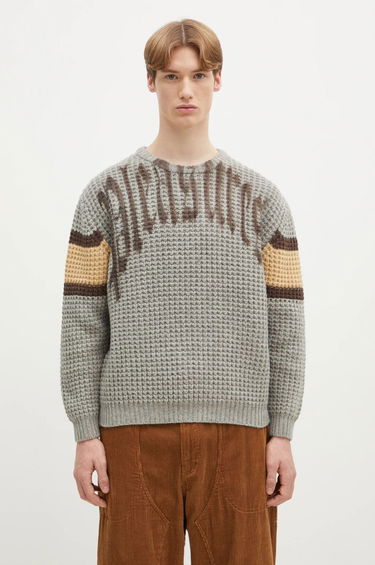 Sveter Pleasures PLEASURES Twitch Chunky Knit Sweater Šedá | P24W004, 0