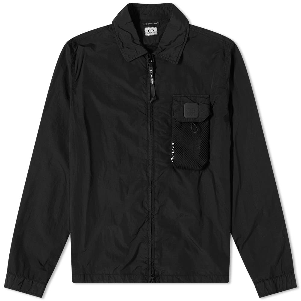 Bunda C.P. Company Metropolis Tech Patch Zip Overshirt Čierna | 13CMOS129A-005991G-999, 0