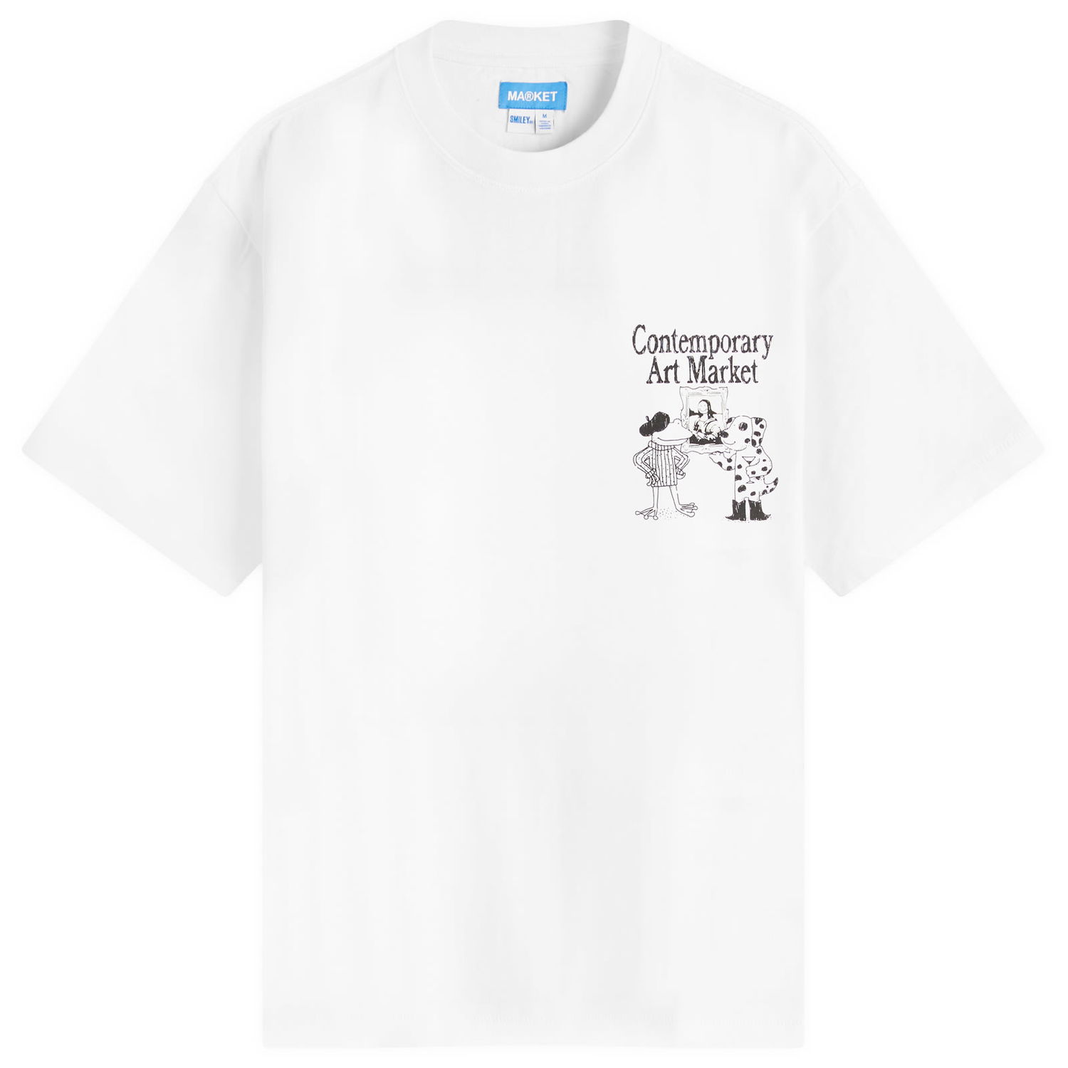 Tričko MARKET Smiley Museum UV T-Shirt Biela | 399002188-WHT, 1