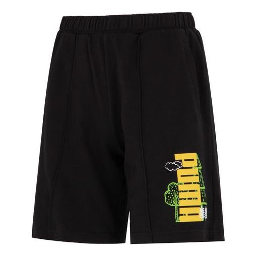 Šortky Puma Logo Nature Graphic Shorts Čierna | 538777-01, 0