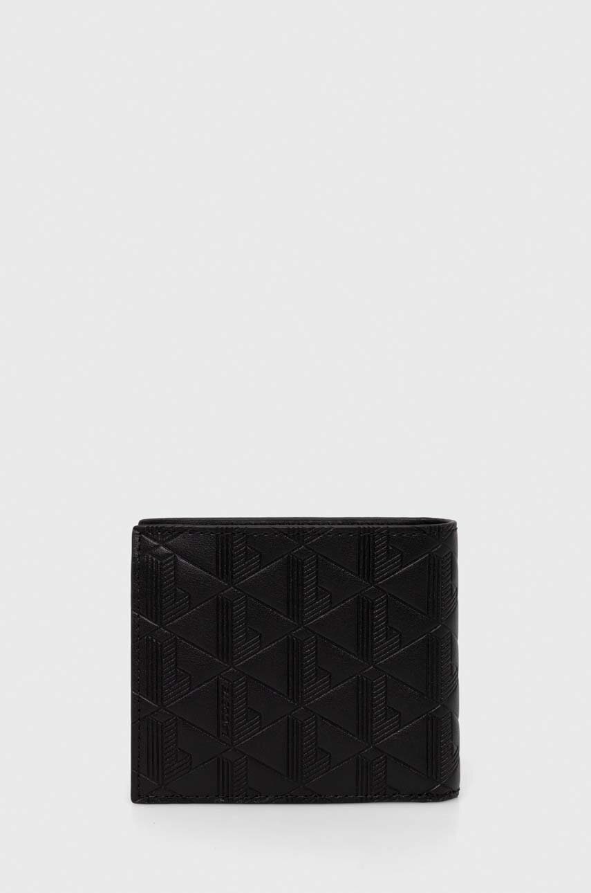 Peňaženka Lacoste Geometric Pattern Leather Bifold Čierna | NH4400MR, 1