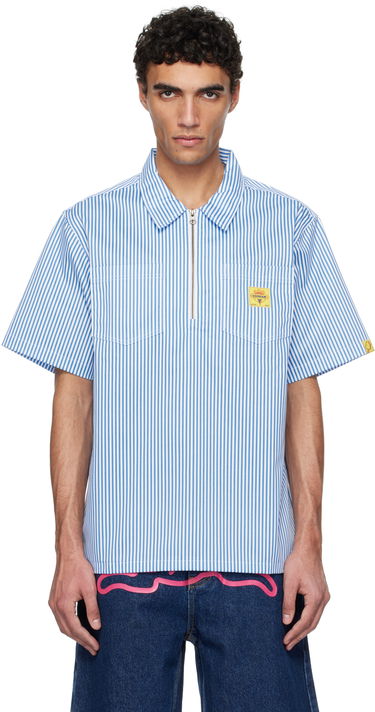Košeľa BBC IceCream ICECREAM Quarter Zip Work Shirt Modrá | ICW25108, 0