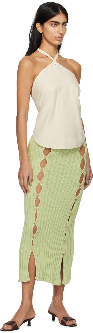 Tielko Baserange Twist Neck Halter Camisole Béžová | TOMA-WS-SP24, 3