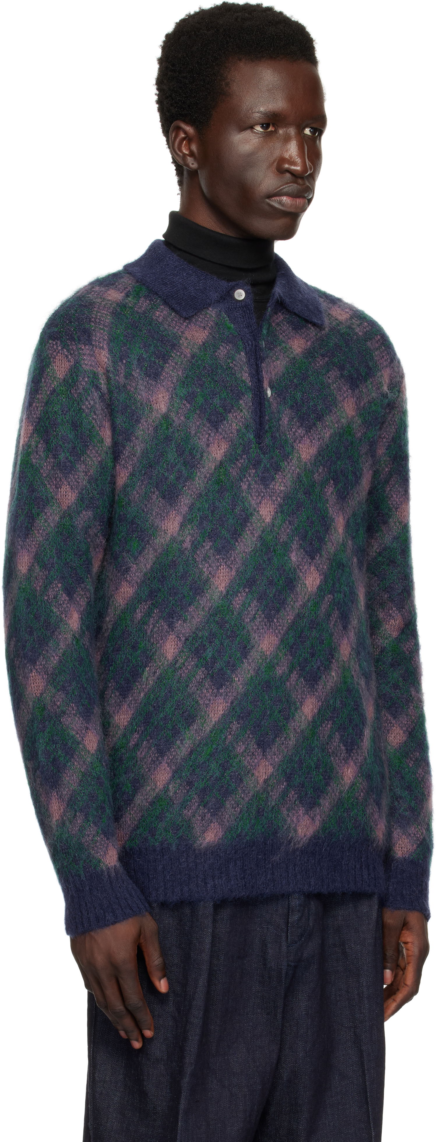 Polo tričko BEAMS Beams Plus Shaggy Knit Polo Rôznofarebný | 38120028156, 1