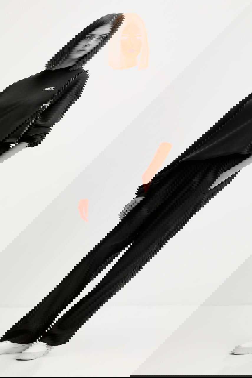 Mikina Puma Smooth Cotton Oversized Sweatshirt PUMA x ROSÉ Čierna | 633803, 1