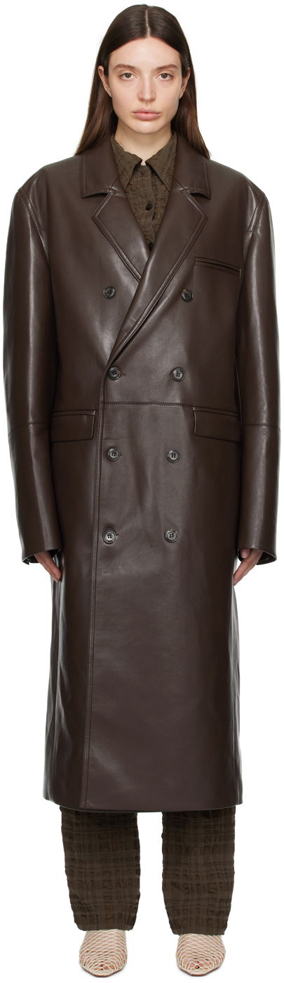 Kabáty Nanushka Sverre Leather Coat Hnedá | NM24RSOW01078, 0