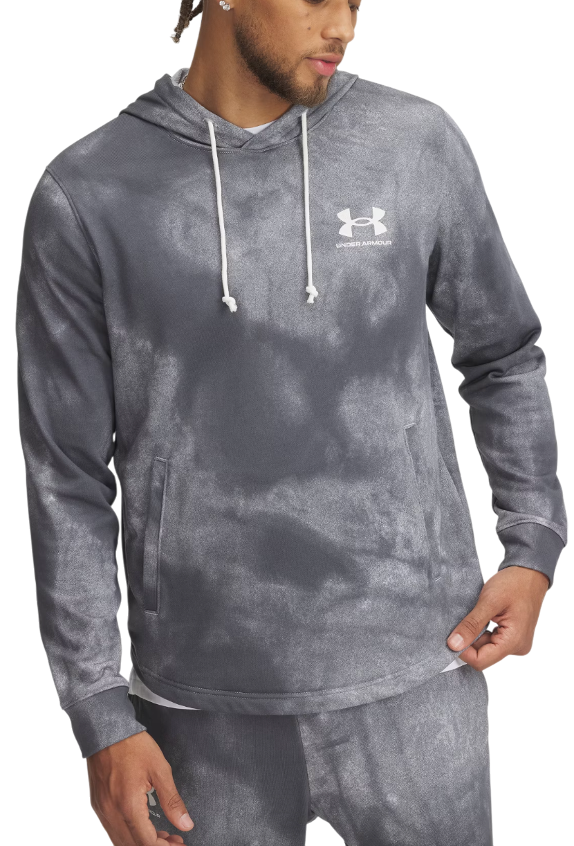 Mikina Under Armour Rival Terry AOP Hoodie Šedá | 1390138-025, 0
