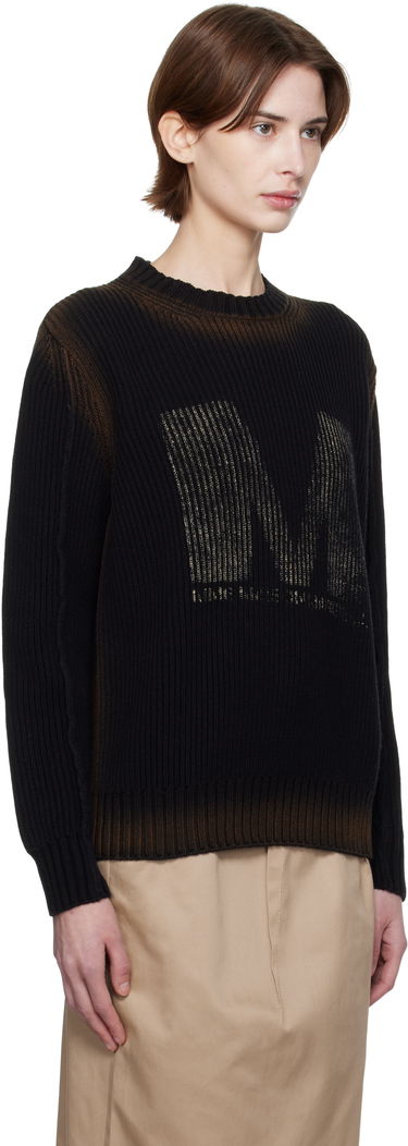 Sveter Maison Margiela MM6 Maison Margiela Sunbleached Logo Crewneck Sweater Čierna | S52HL0041 M13079, 1