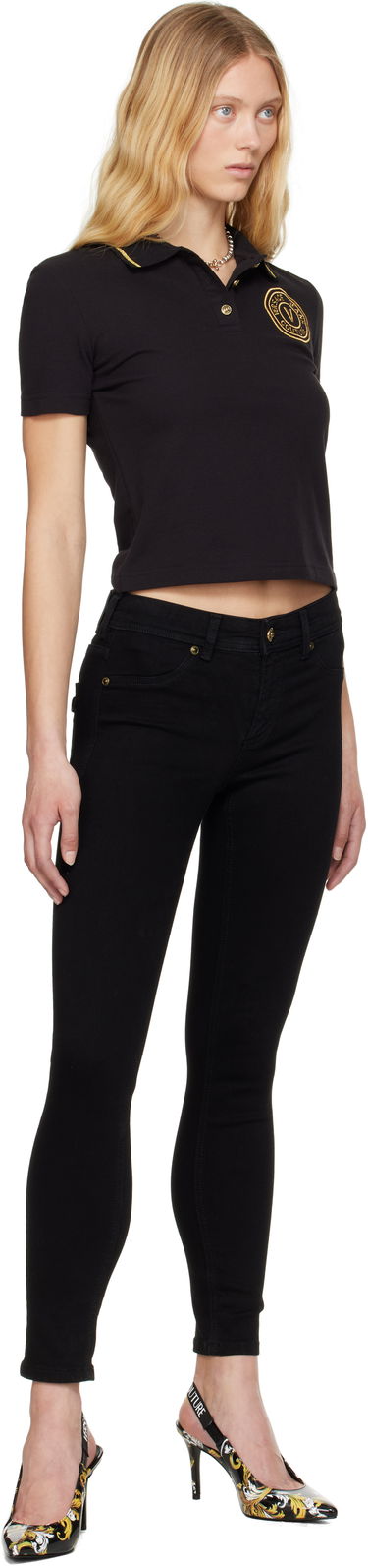 Džínsy Versace Versace Jeans Couture Jegging Jeans Čierna | E78HAB5J0_ECDW00, 3