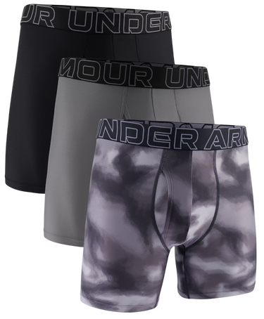 Boxerky Under Armour Under Armour Print 6in Boxer Shorts, 3-Pack Šedá | 1383885-024, 0