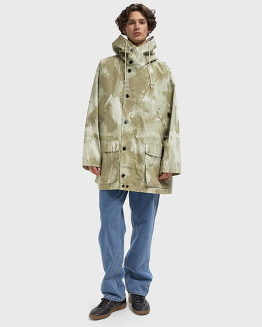 Parka OBEY Stanwood Brushstroke Pattern Hooded Button-Front Parka Béžová | 121800598-BCM, 2