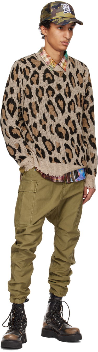 Sveter R13 R13 Leopard Knit Sweater Béžová | R13W3571-10, 3